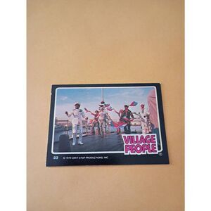 Vintage 1979 Village People Trading Card #23 Disco Era Vintage Music Collectible